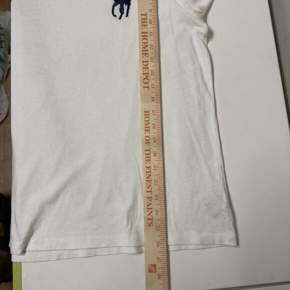 Polo Ralph Lauren T Shirt USA Flag Big Pony 3 Patch Custom Fit Boxy men XL EUC - Picture 10 of 11